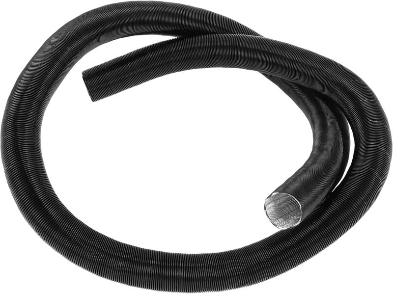 VekAuto 1 Pc Car Heater Duct Pipe 25mm ID 200cm Max l Warm Air Ducting Hose Car Truck RV Bus Van Boat Aluminum Foil Black - Image 1